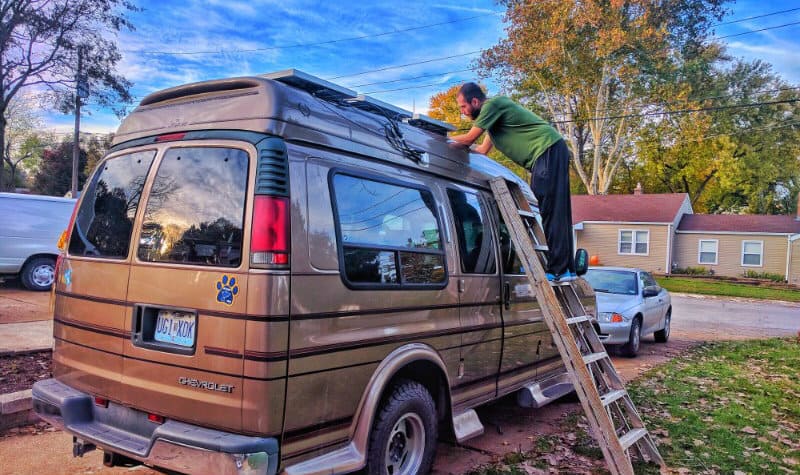 installing a high top on a van