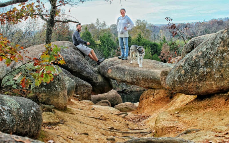 dustin and allison on boulders 800x500