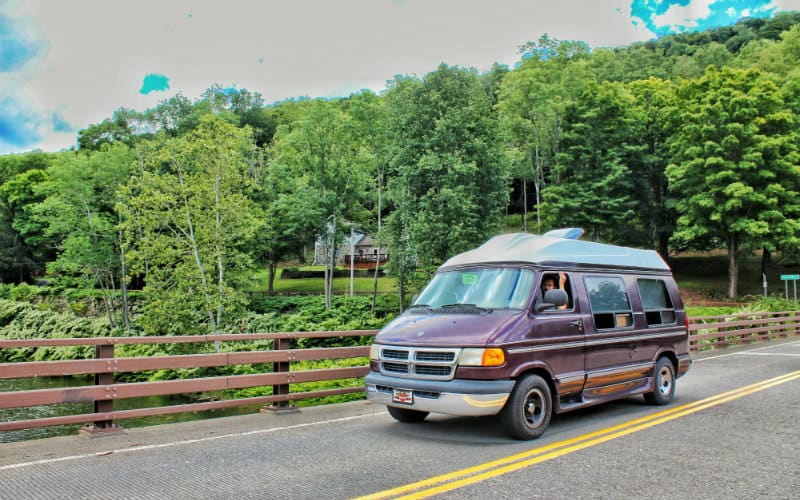 van on the road 800x500