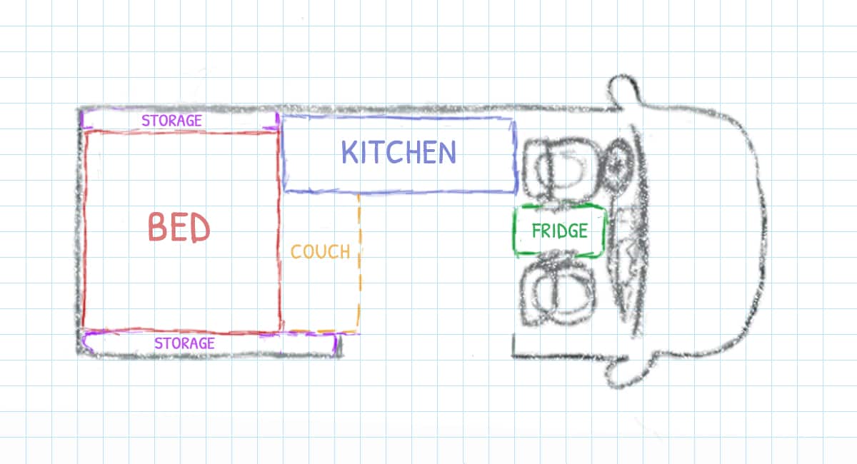 Rear-Bed-Platform-Van-Layout