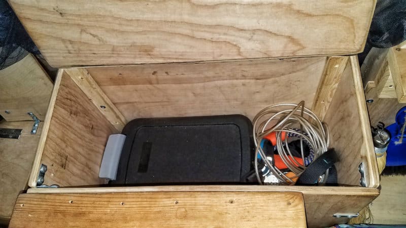 interior of storage box