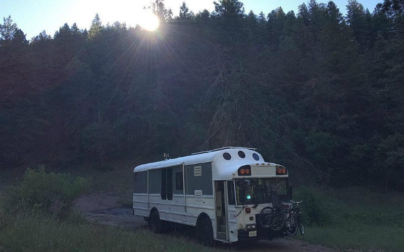 scenic shot with bus