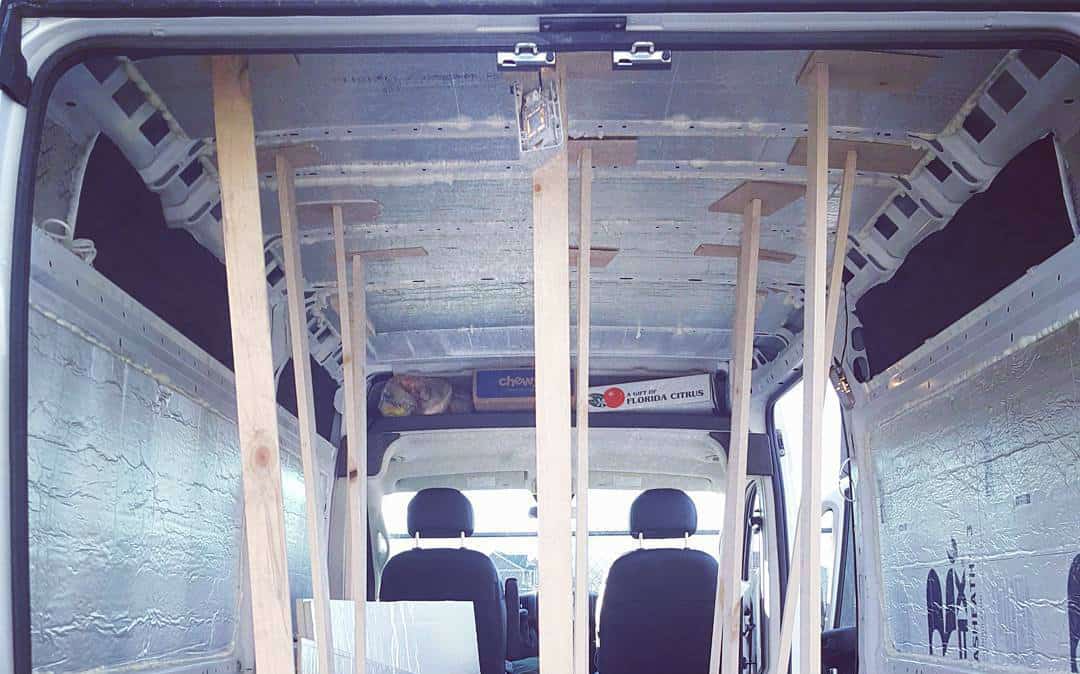 van insulation ceiling by @landonjump