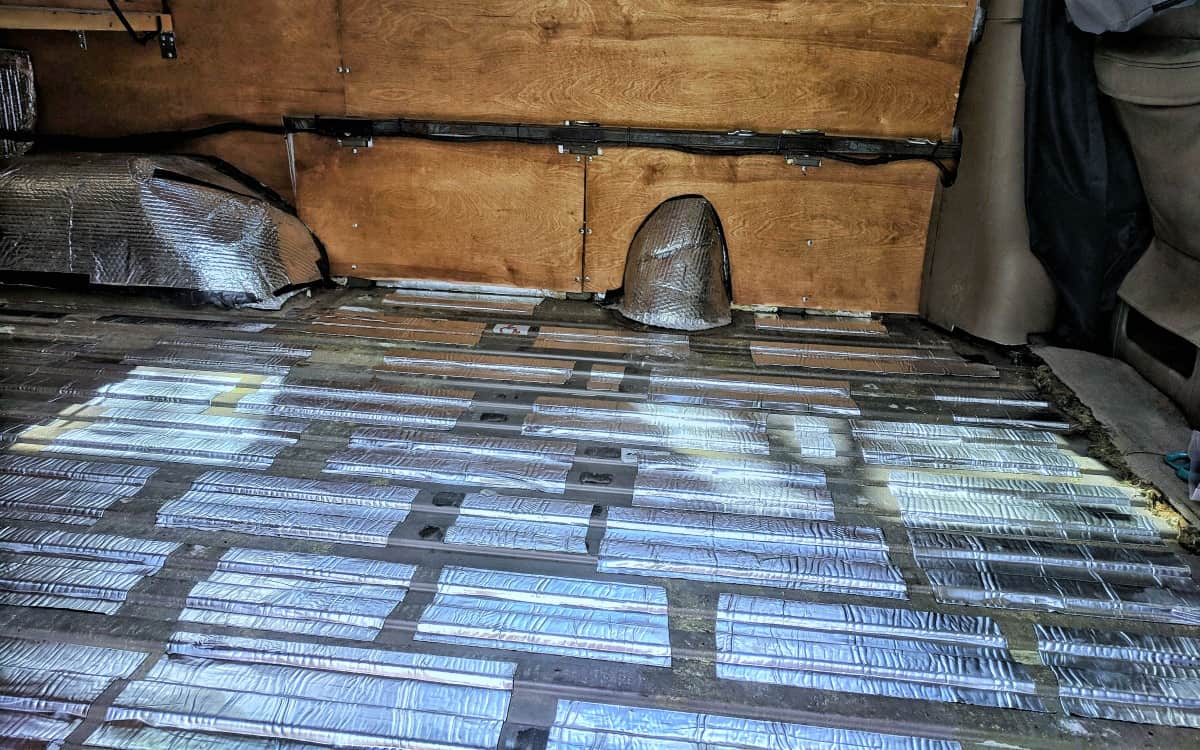 vanlife sound deadening installed