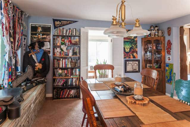 dining room filled with stuff