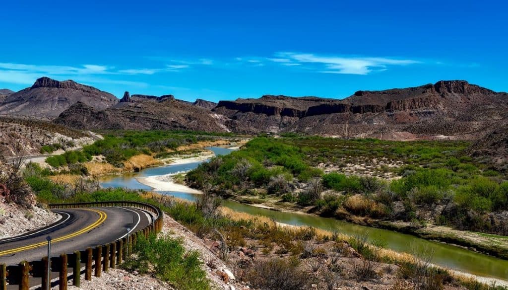 Winding road in Big Bend National Park, Texas