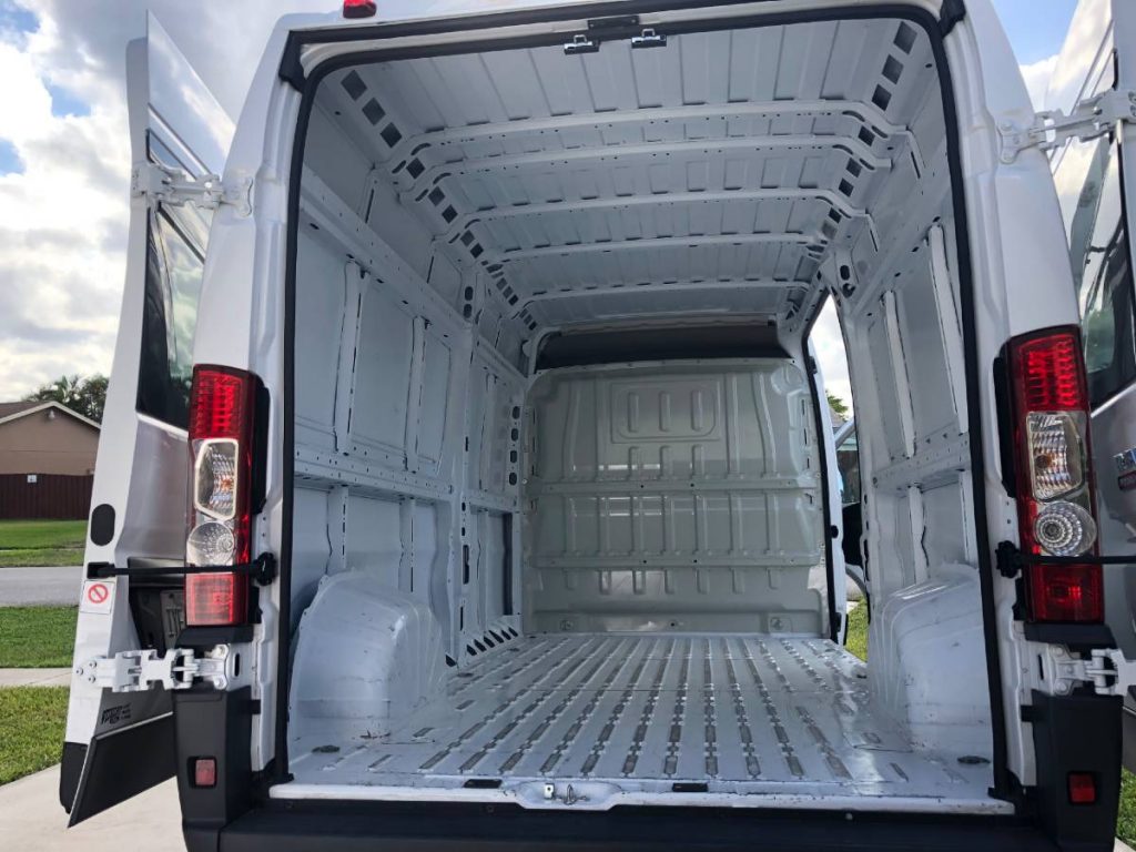 empty interior of promaster