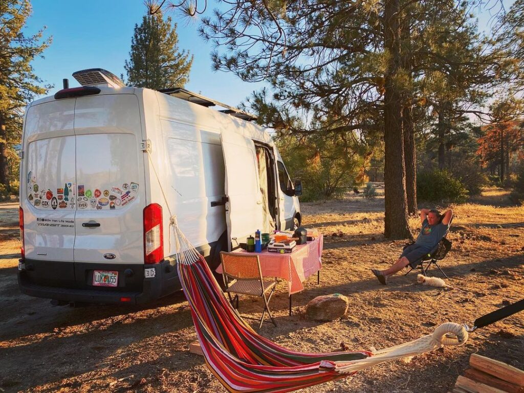 @on_van_life_mode back of a transit camper van