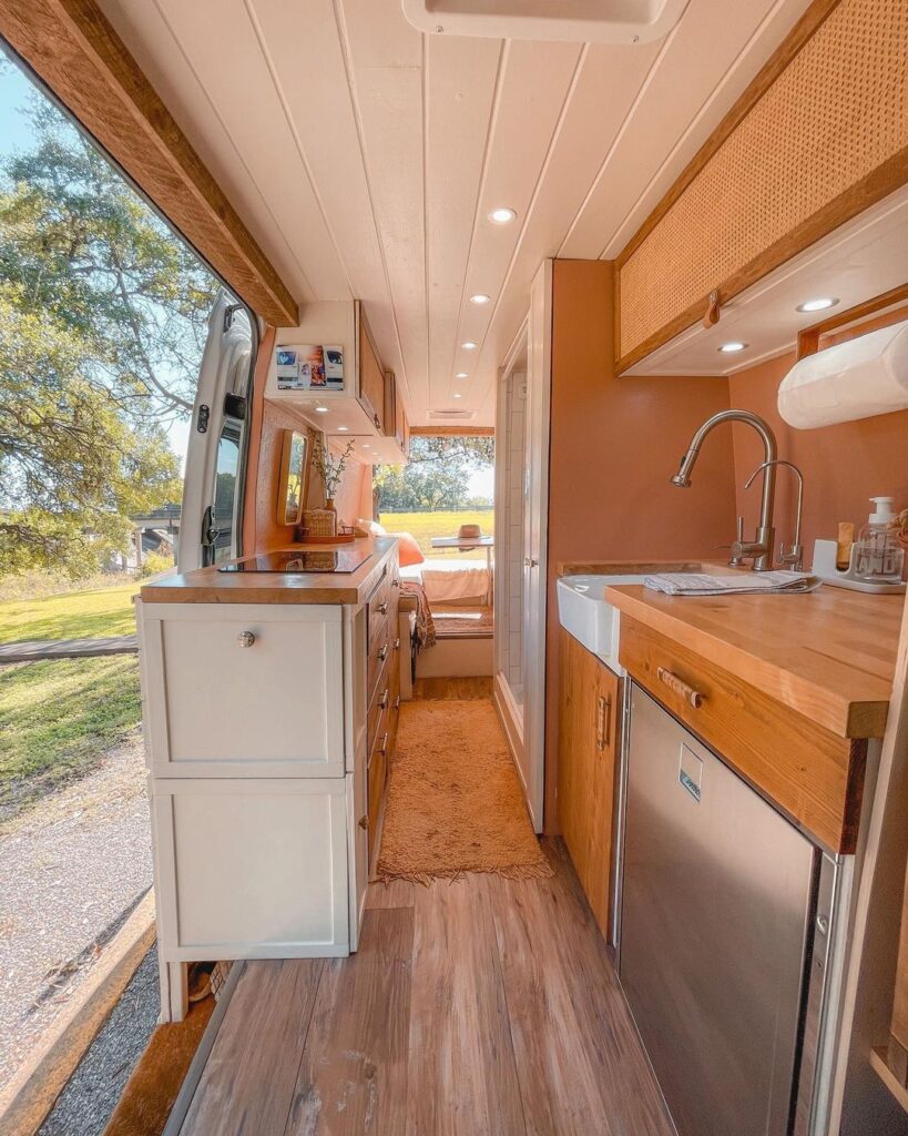 @tioaventuravan Sprinter Van Conversion Homey Interior 819x1024 