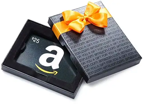 Amazon.com $25 Gift Card in a Black Gift Box (Classic Black Card Design)