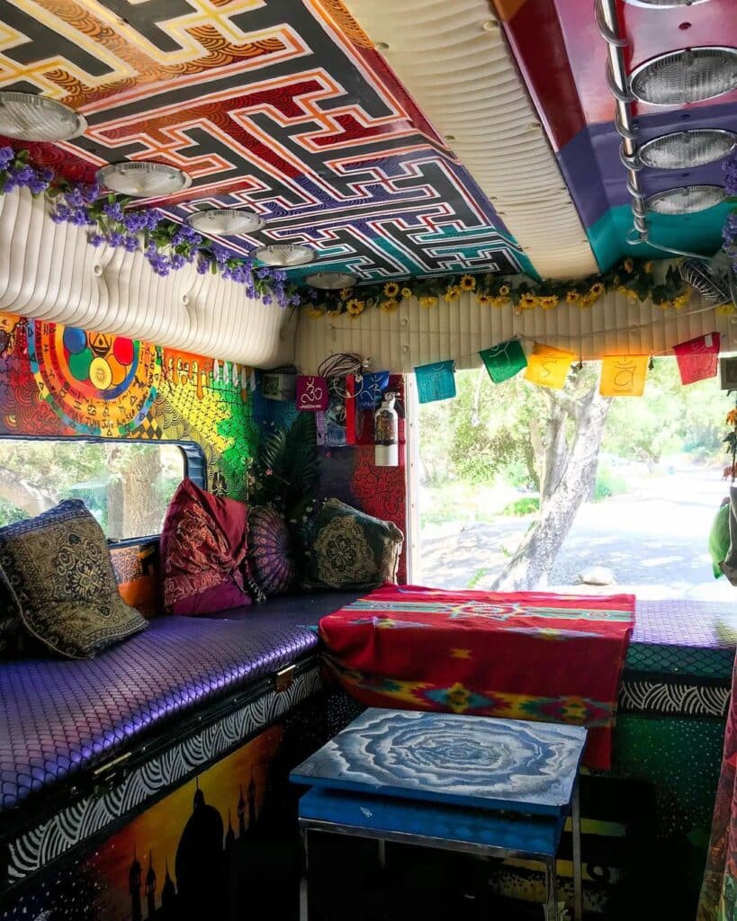 @hippiehospital Ambulance camper artistic interior