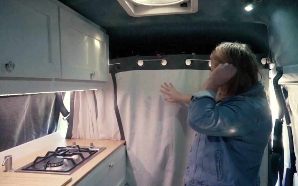 @justynmunro ford econoline camper interior