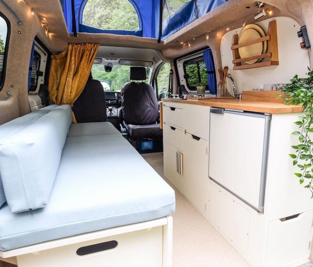 @wild_van_conversions interior of a custom nissan van