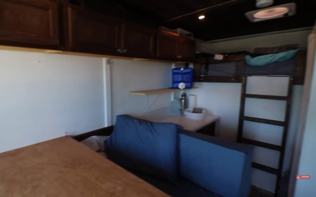 Converted box truck interior