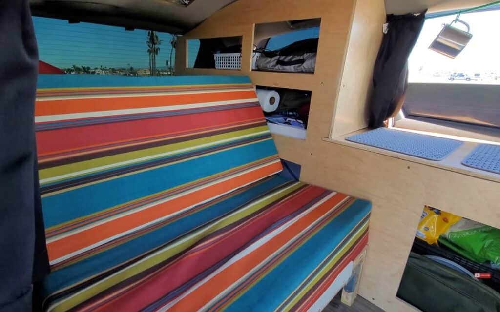 Dave's Toyota Sienna camper build interior