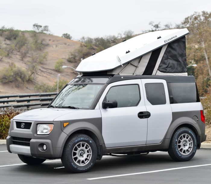 Honda element camper conversion kits with a pop-top