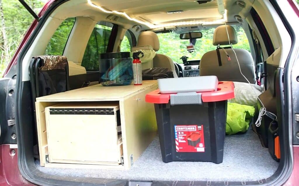 @eldantzler subaru forester camper conversion interior