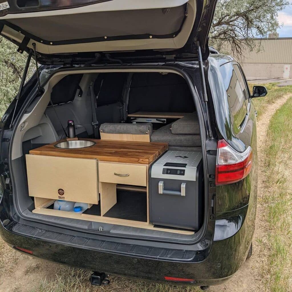 @oasiscampervans camper conversion kit rear kitchen