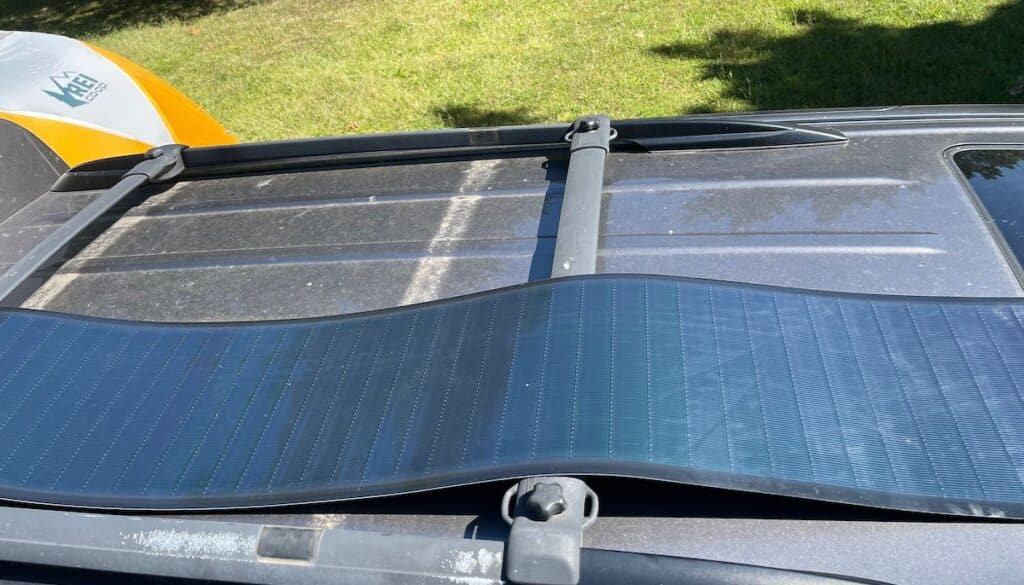 Cigs solar panel on top of Toyota Sienna