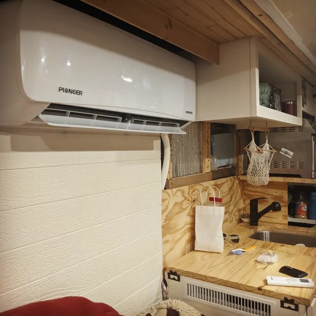 @anthonyzski Air conditioner inside a campervan