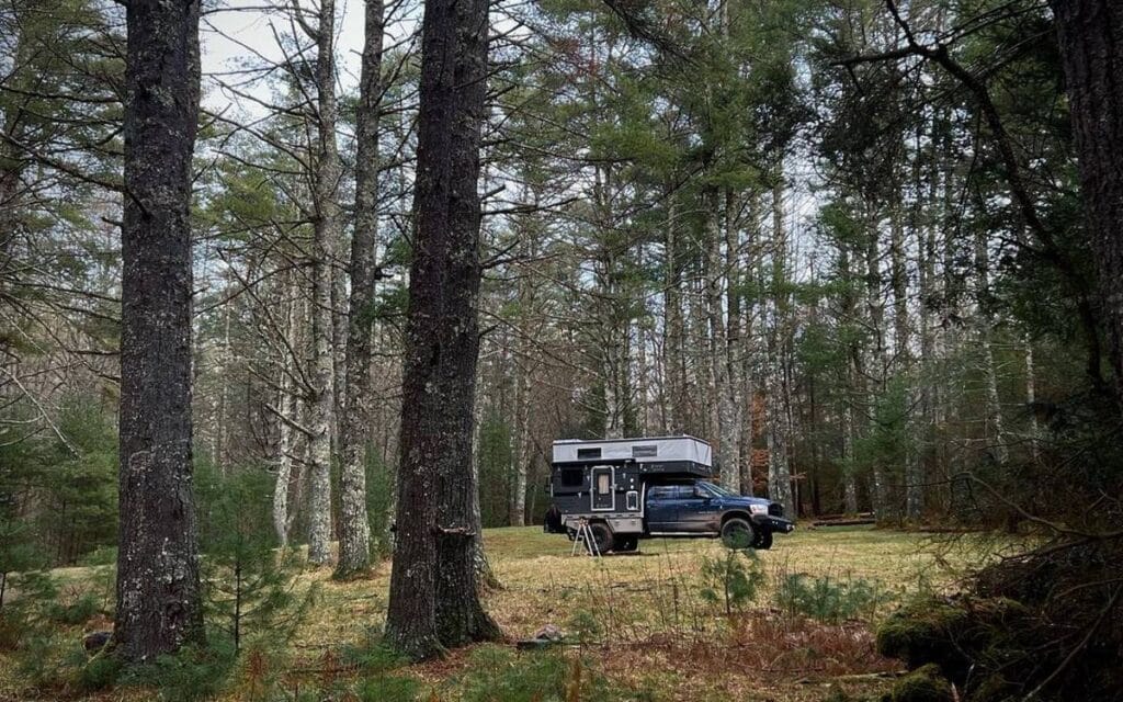 @the_way_we_wander Campervan in the forest